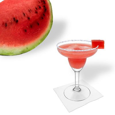 Watermelon Margarita mit individueller Dekoration